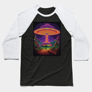 Psychadelic UFO Baseball T-Shirt